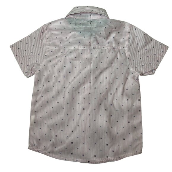 U.S. Polo Assn Boys Pink Striped Button-Up Shirt Short Sleeve Size 3T - Picture 2 of 5